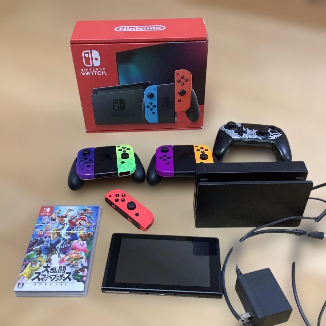 ニンテンドー Switch (コントローラー２個＆ モンハン プロコン 付き)