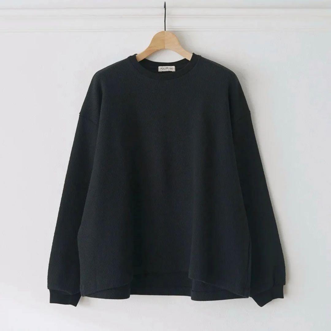 トップス POLYPLOID OVERSIZE LONGSLEEVE C BLACK