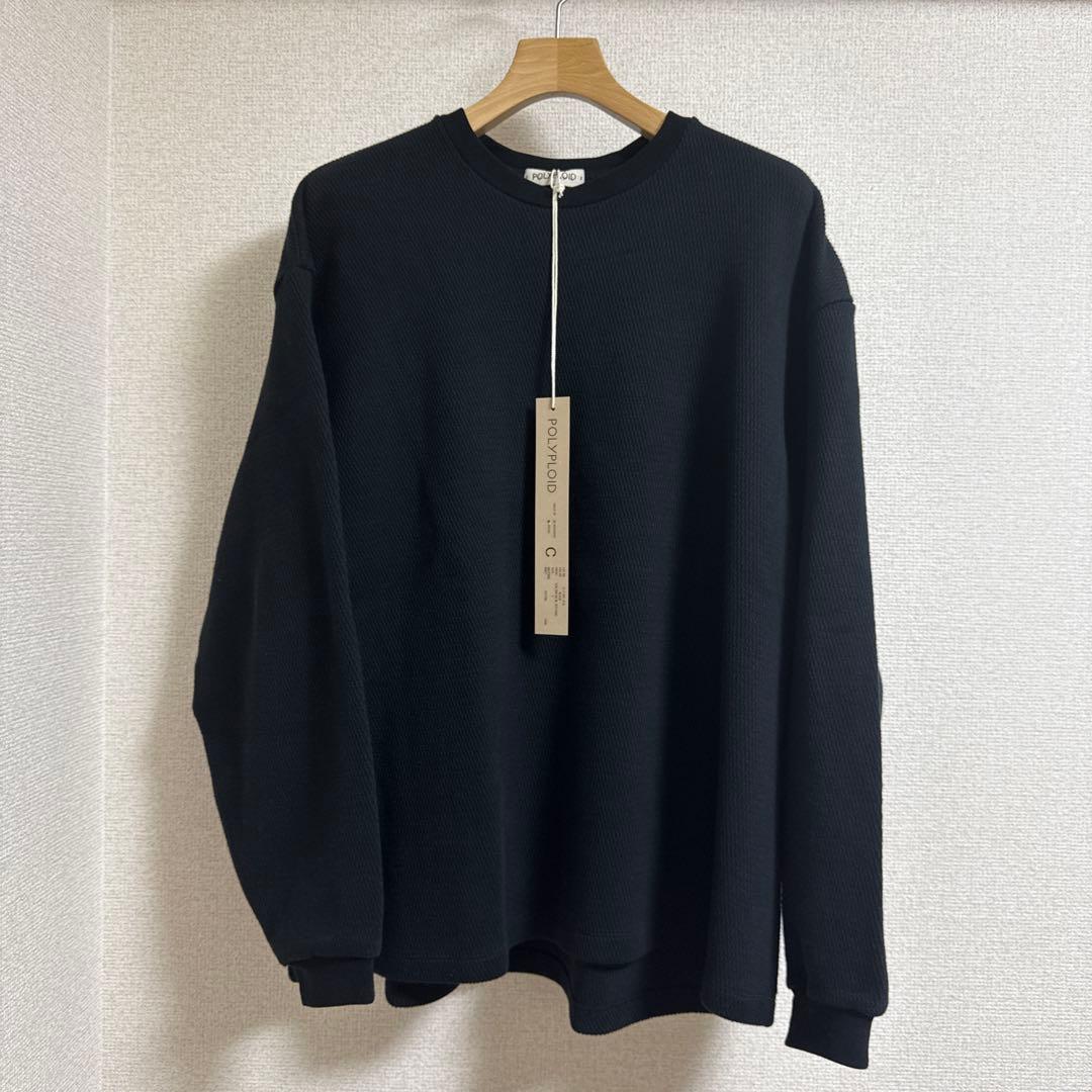 トップス POLYPLOID OVERSIZE LONGSLEEVE C BLACK