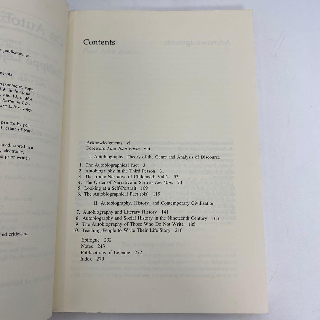 On Autobiography 自伝について