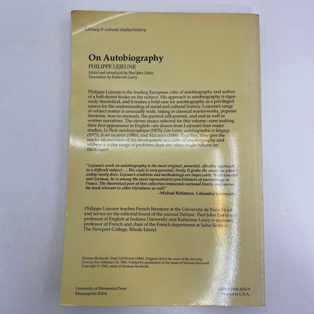 On Autobiography 自伝について