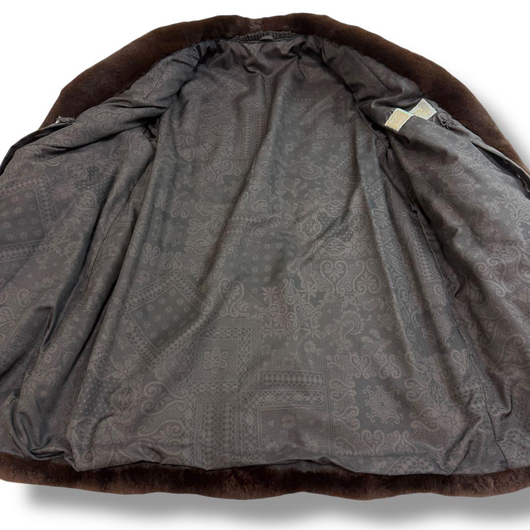 サガミンクロイアル 1994 毛皮 リアルファーコート シェアードミンク 総柄