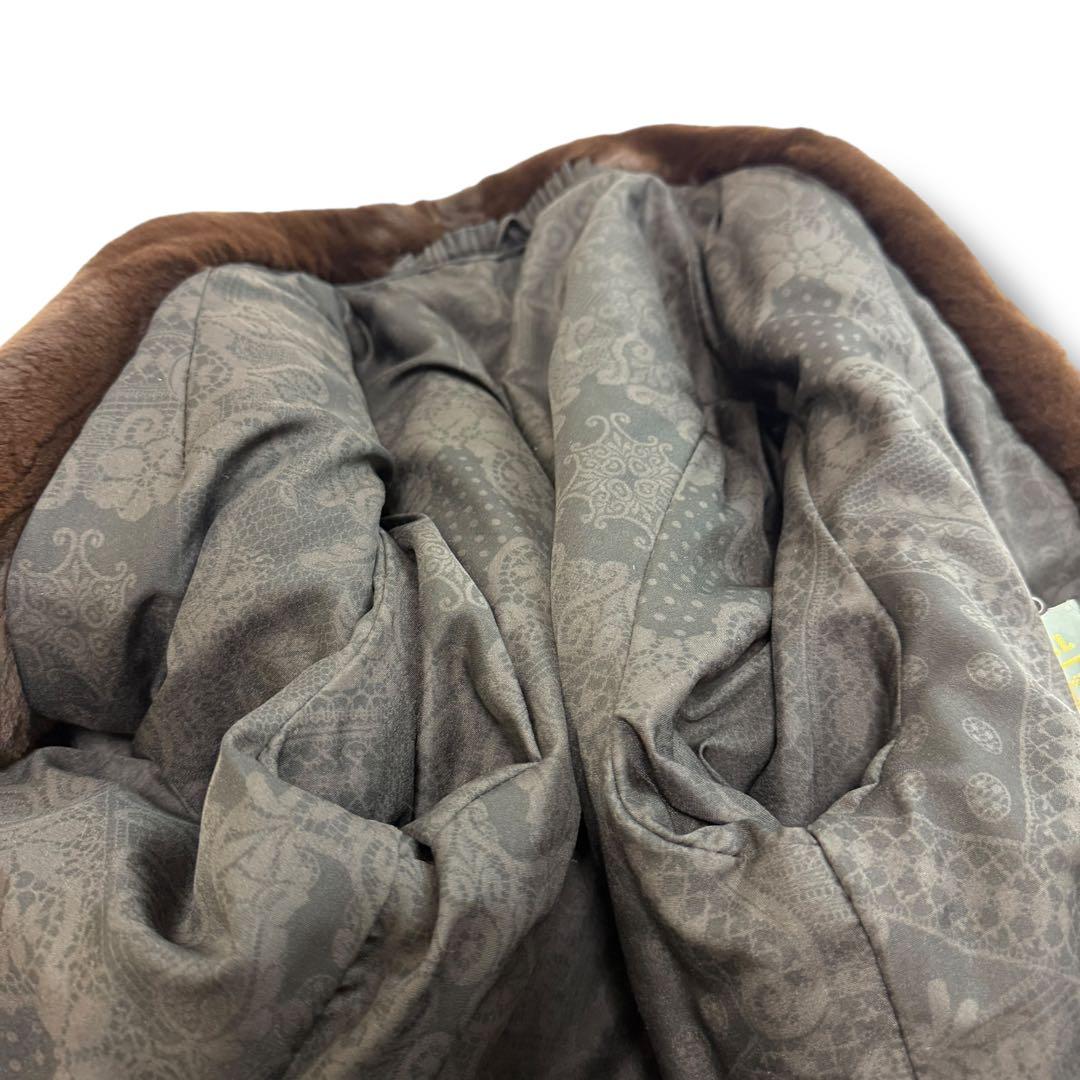 サガミンクロイアル 1994 毛皮 リアルファーコート シェアードミンク 総柄