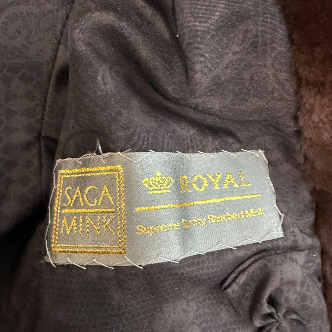 サガミンクロイアル 1994 毛皮 リアルファーコート シェアードミンク 総柄