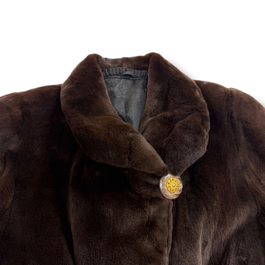 サガミンクロイアル 1994 毛皮 リアルファーコート シェアードミンク 総柄