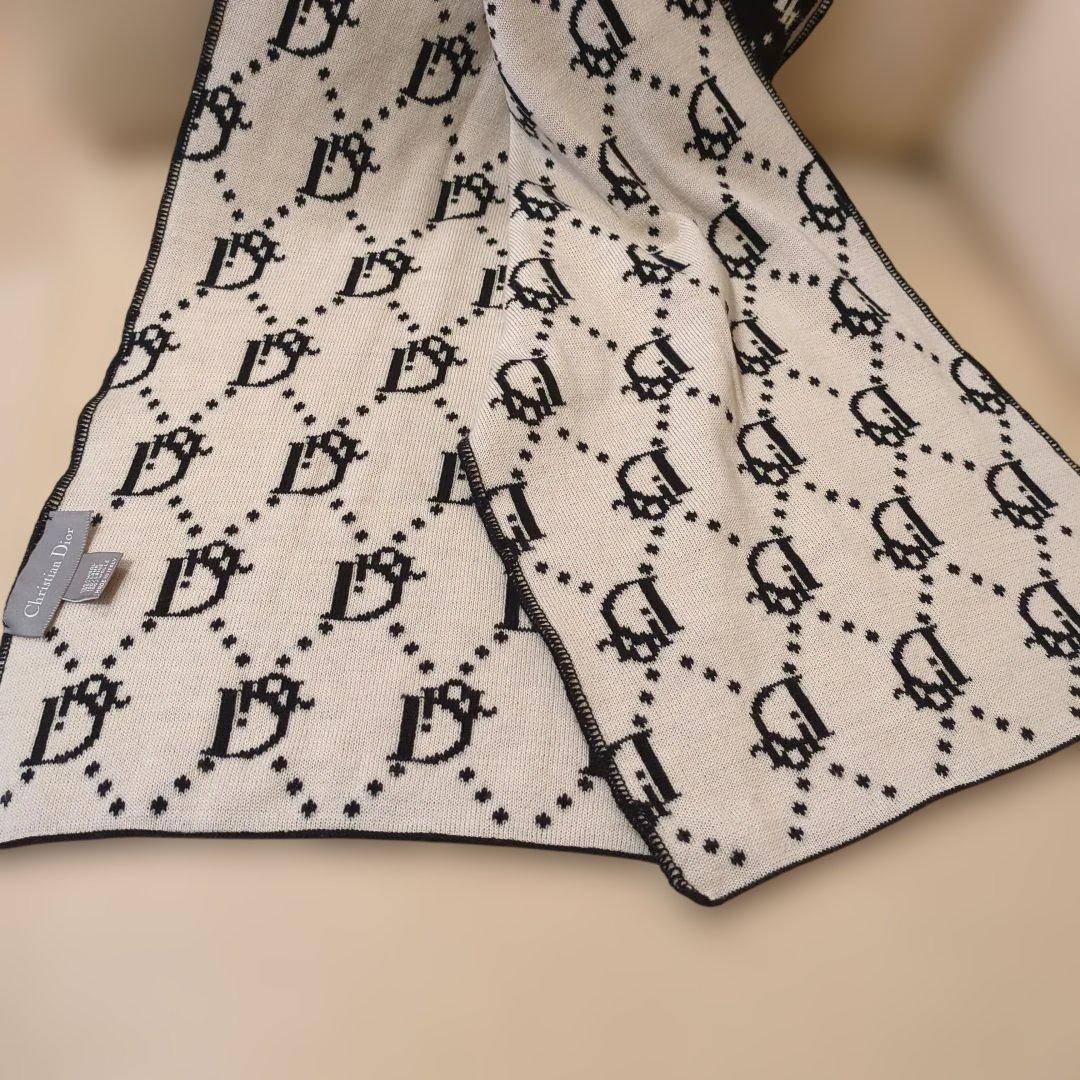 ✨極美品✨CHRISＴIANDIＯRマフラー[ブラック ＆ホワイト]