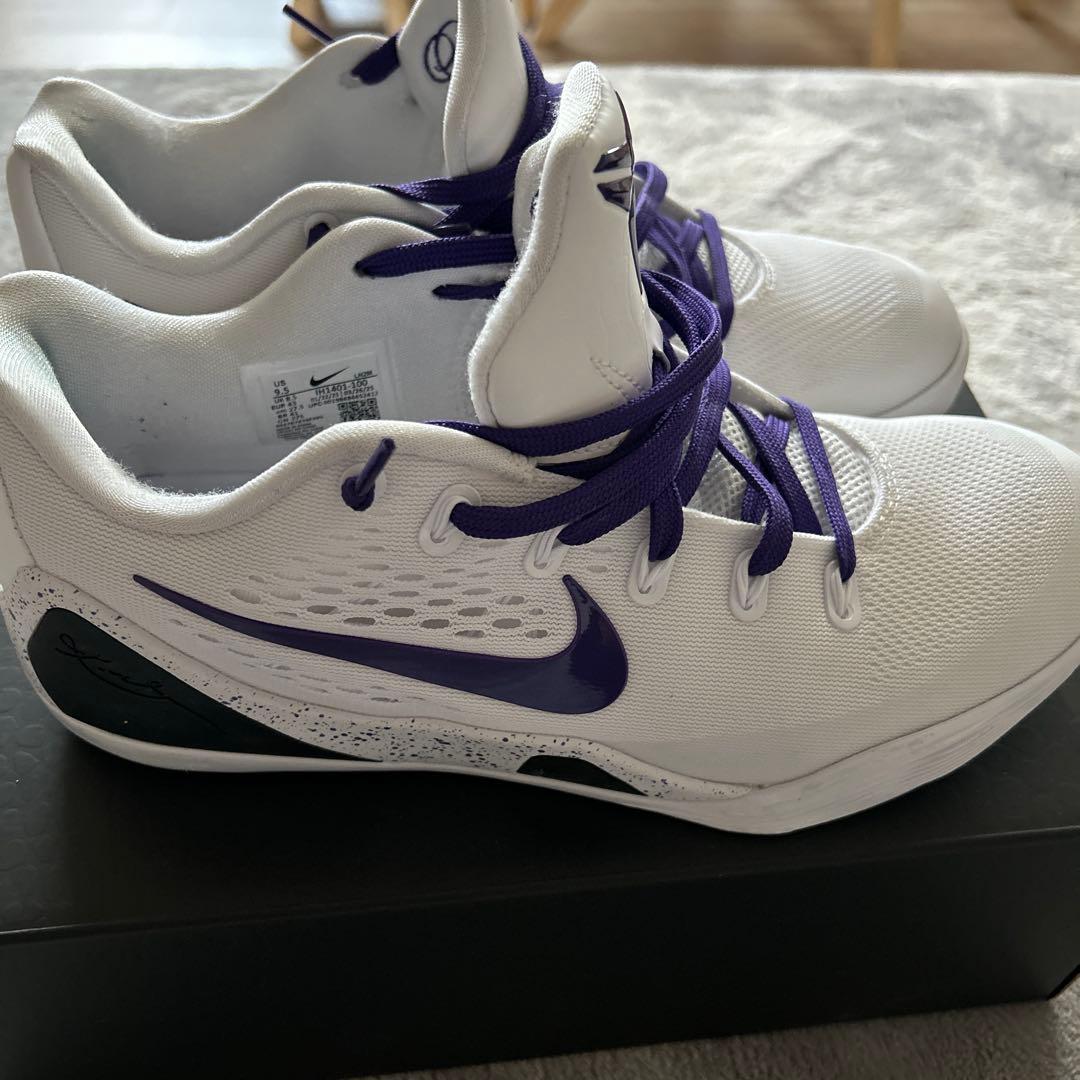 ナイキ Kobe9 エリートlow プロトロ ホワイト/パープル