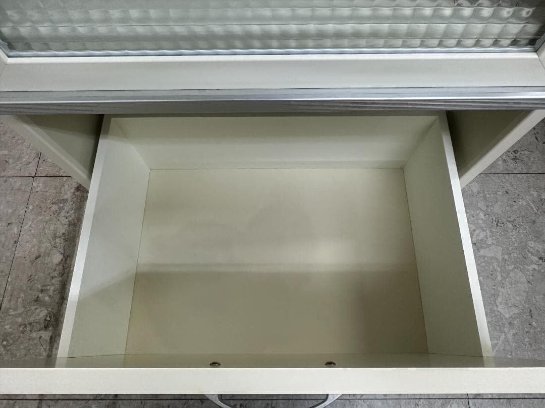 ビーカンパニー 食器棚 レンジボード クルム レトロ ホワイト