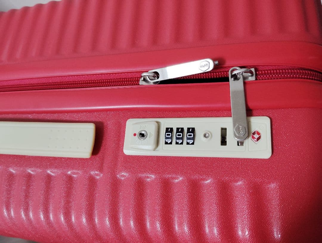 【HaNT】mineスーツケース 47L レッド 美品 キャスターストッパー