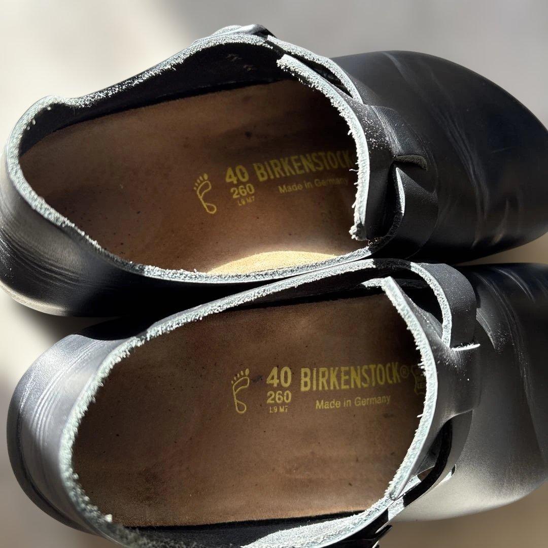 黒 BIRKENSTOCKロンドンレザー40 26.0cmレギュラー幅
