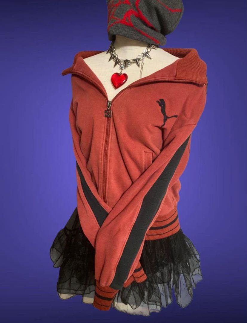 激レア80s綿PUMAトラックジャケットy2kフェアリーグランジ平成ギャルロック