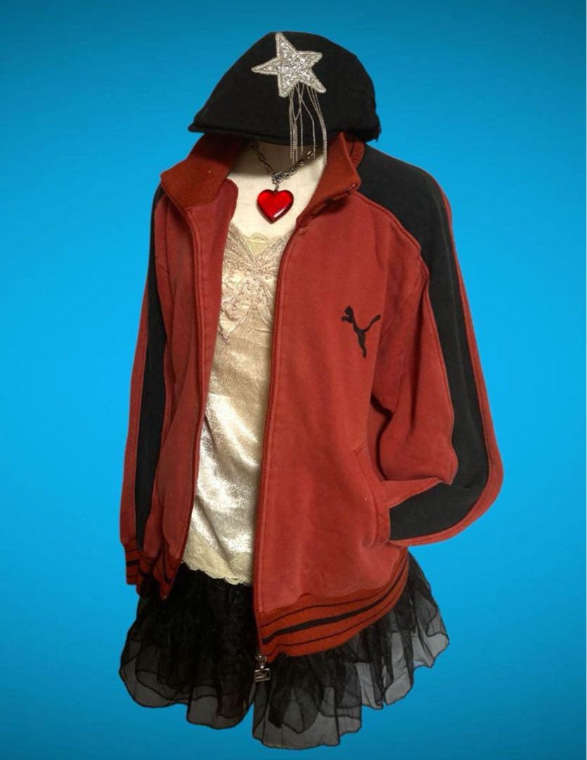 激レア80s綿PUMAトラックジャケットy2kフェアリーグランジ平成ギャルロック