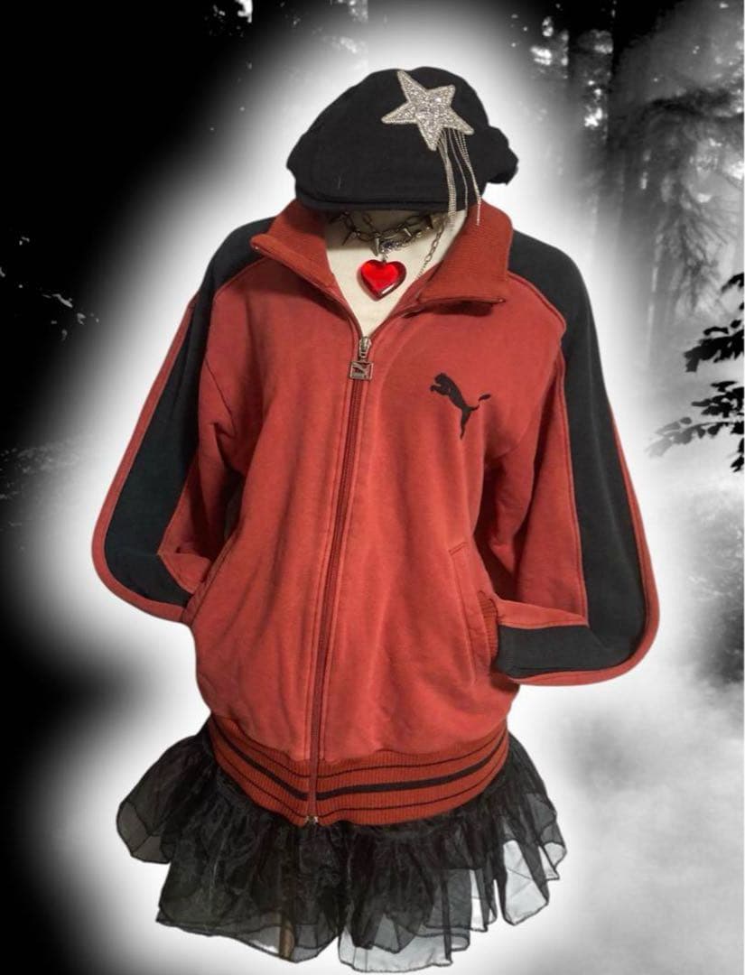 激レア80s綿PUMAトラックジャケットy2kフェアリーグランジ平成ギャルロック