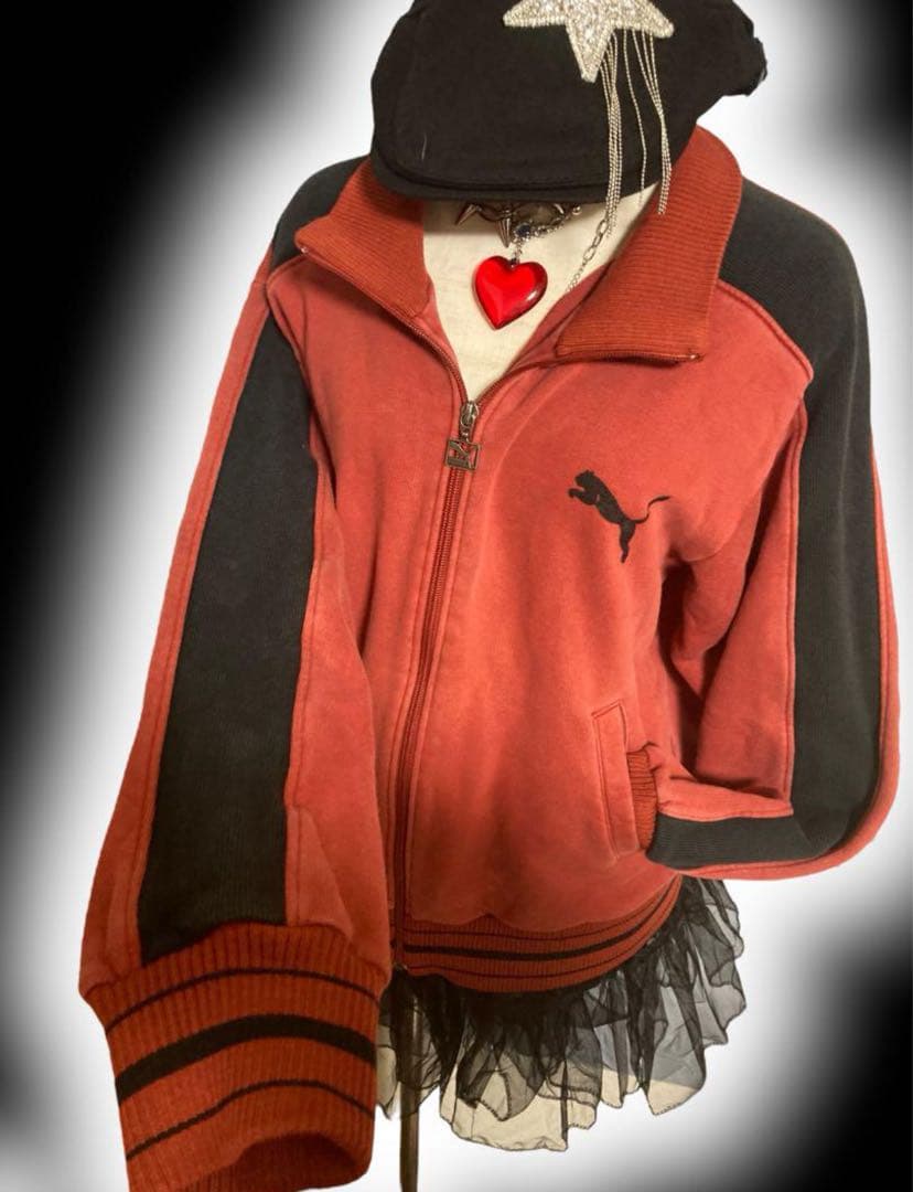 激レア80s綿PUMAトラックジャケットy2kフェアリーグランジ平成ギャルロック