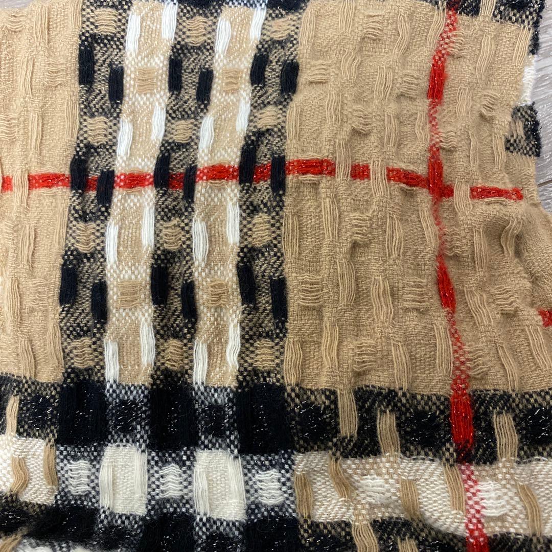 希少　美品 バーバリー　マフラー　カシミヤ混