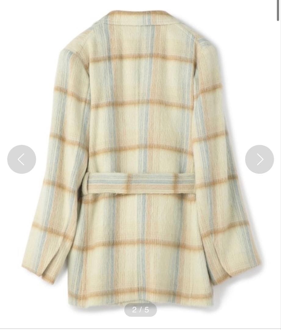 ⭐︎限定特価⭐︎AURALEE アルパカシャギーチェックコート　アウター　オーラリー