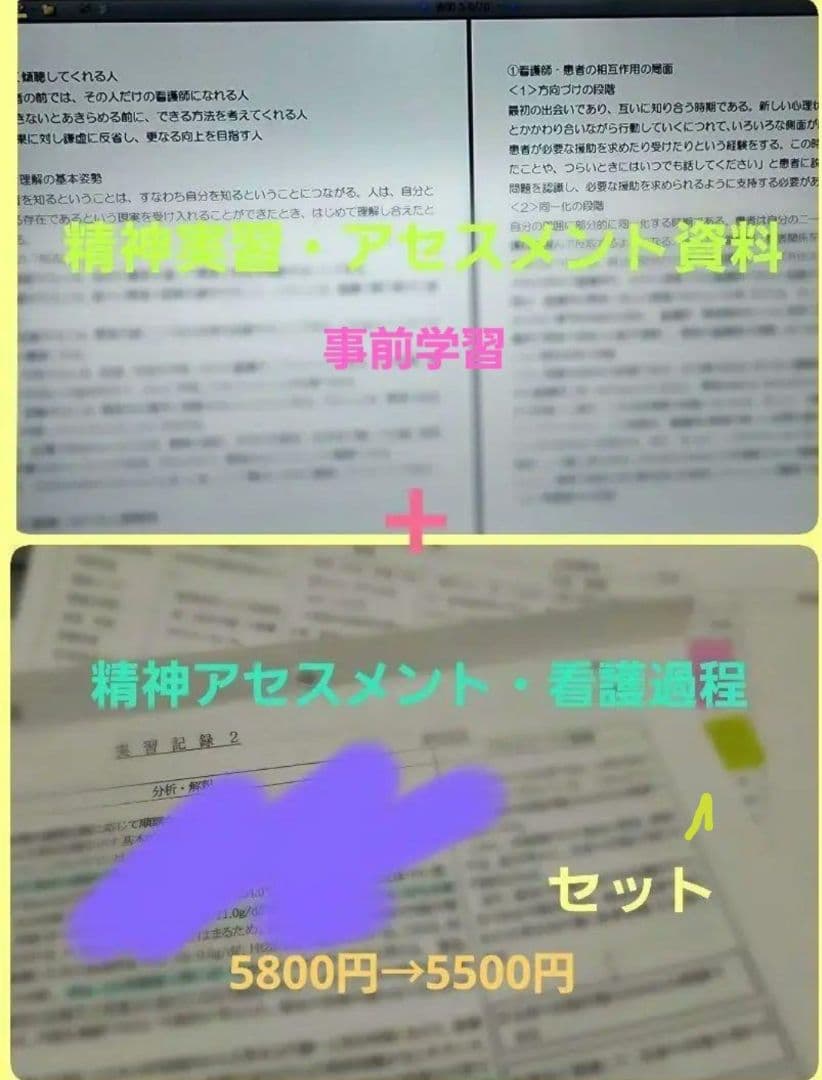 看護実習セット★　看護過程　アセスメント　看護目標　　手順書　看護学生　国家試験