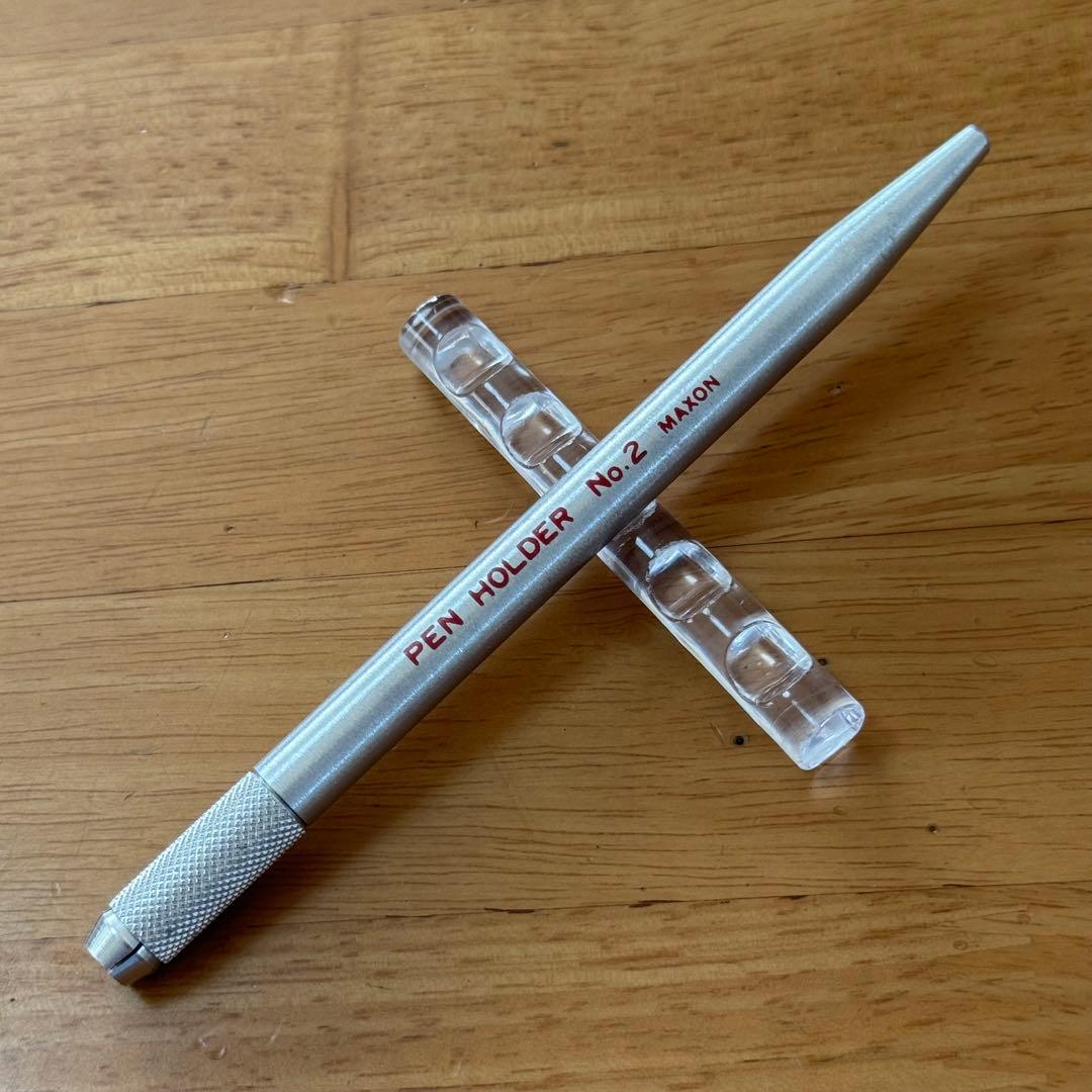 新品 廃盤 MAXON マクソン ペンホルダー ペン軸 No.2 サジペン用