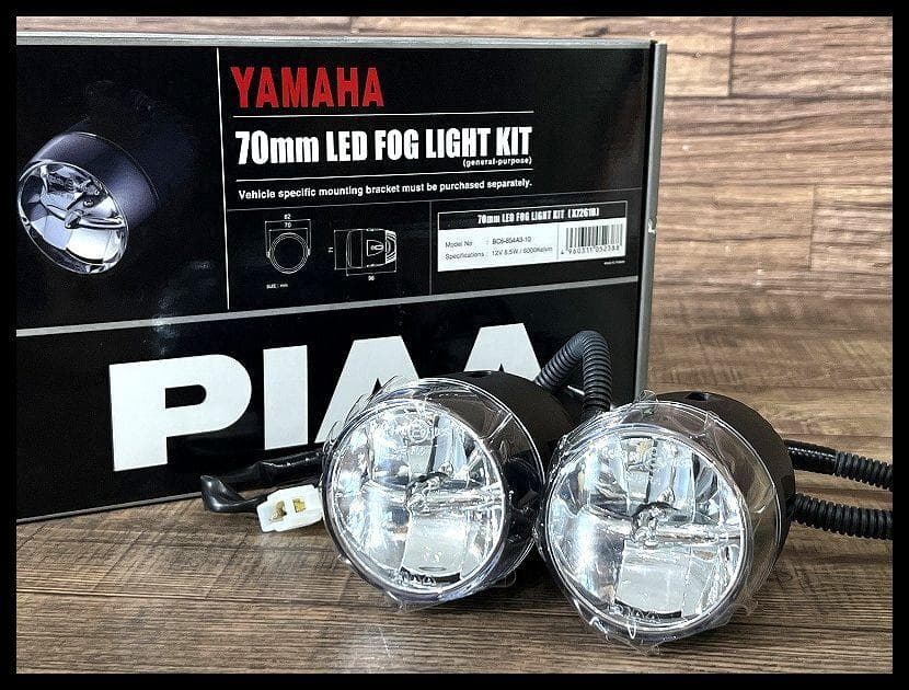 未使用 ヤマハ 純正 PIAA 70mm LED フォグ ライト キット 汎用
