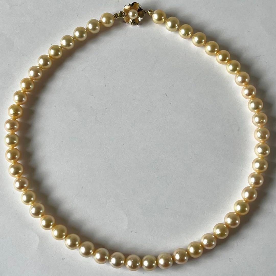 Sun様 k14刻印✨あこやゴールデンパール 7.5-8.0mm ネックレス