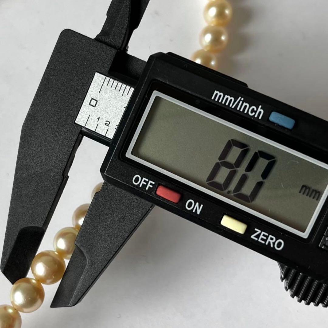 Sun様 k14刻印✨あこやゴールデンパール 7.5-8.0mm ネックレス