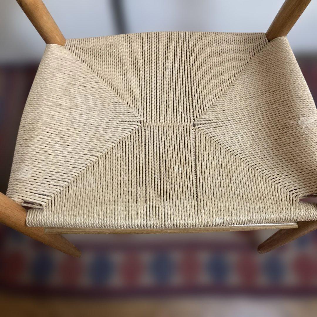 無印良品　ペーパーコード　椅子　モダンダイニングチェア ナチュラルウッド