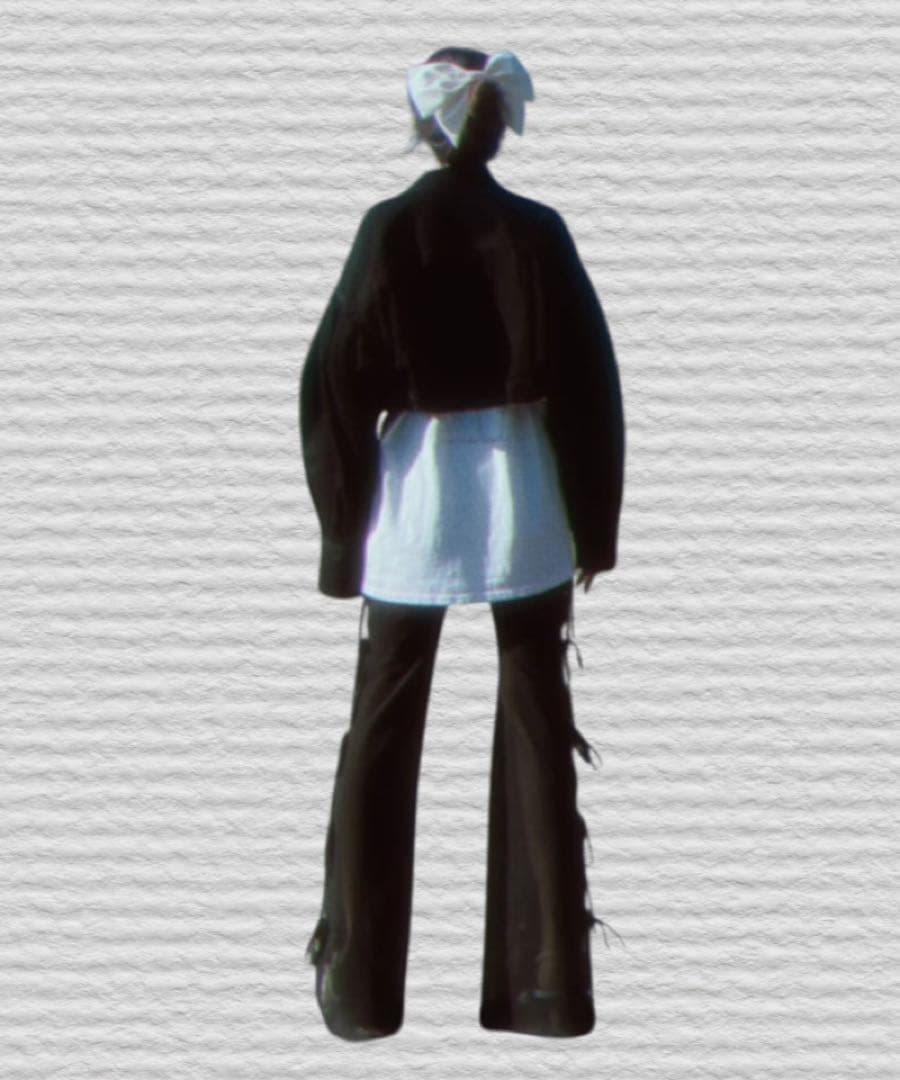 《fiction Tokyo》サイドリボンシアーフレアパンツ ブラック