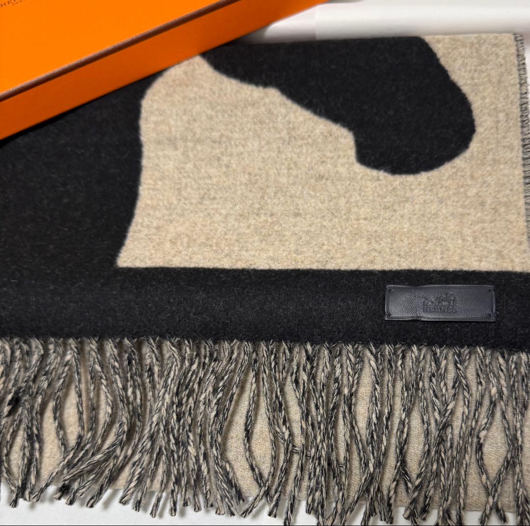 新品未使用 HERMES エルメス カシミヤ マフラー ラブストーリー
