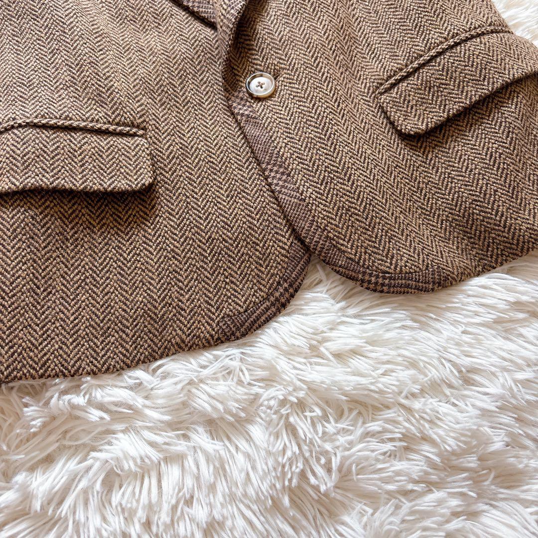 【K様】ポロラルフローレン　へリンボーンウールブレンド ジャケット　ブラウン　M