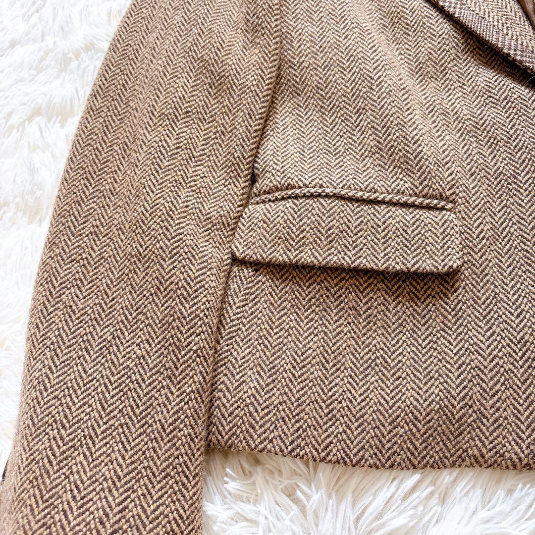 【K様】ポロラルフローレン　へリンボーンウールブレンド ジャケット　ブラウン　M