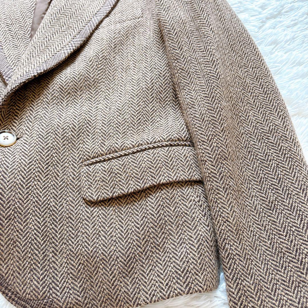 【K様】ポロラルフローレン　へリンボーンウールブレンド ジャケット　ブラウン　M