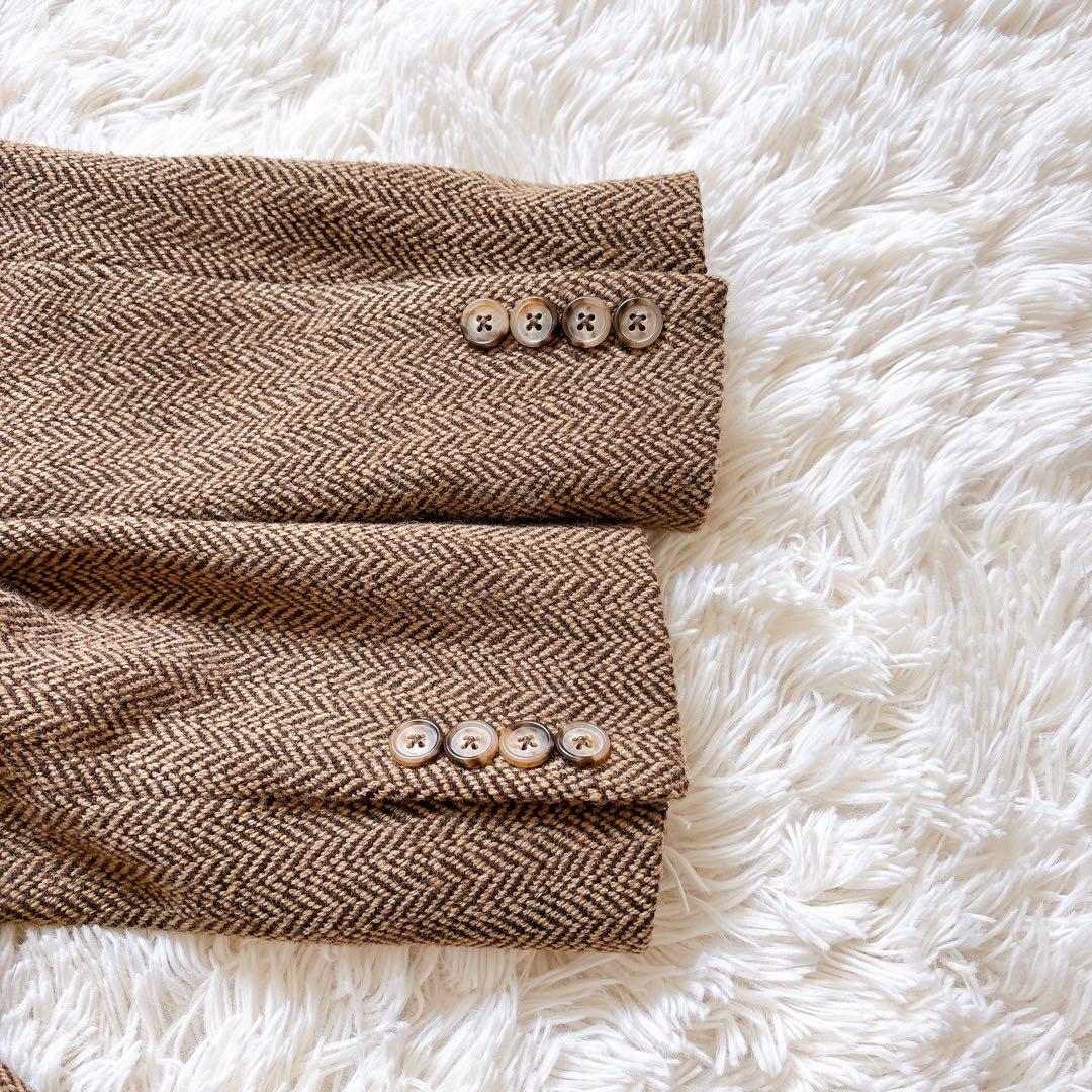 【K様】ポロラルフローレン　へリンボーンウールブレンド ジャケット　ブラウン　M