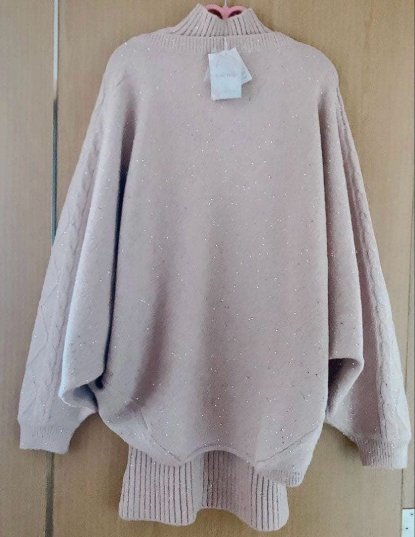 Rosé Muse Glitter knit o/p set ピンク