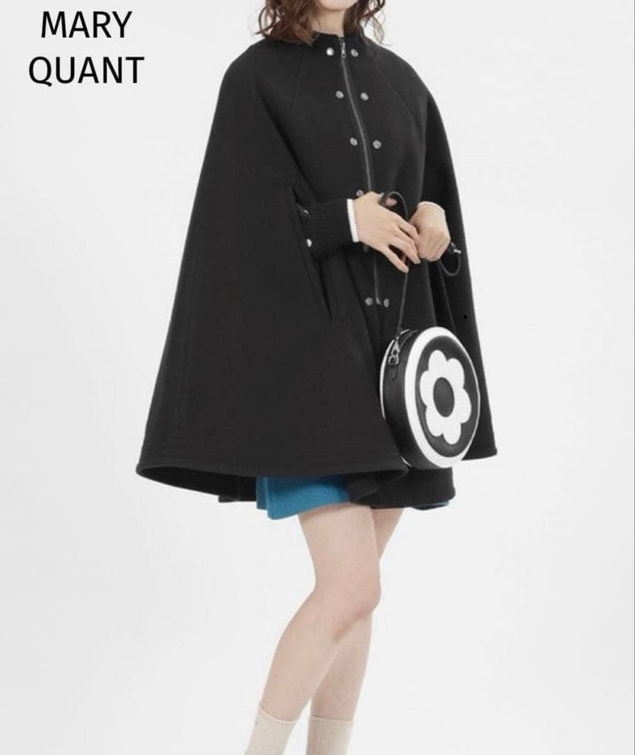 ゆき極美品！MARY QUANT マリークワントアーカイブポンチョコートM