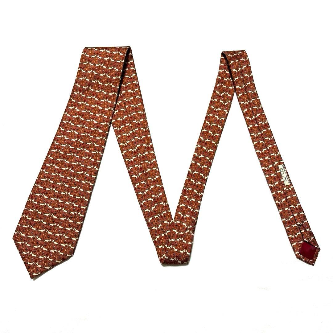 極美品　HERMES エルメス　ネクタイ　ペア馬柄　ハート柄　H柄　可愛い