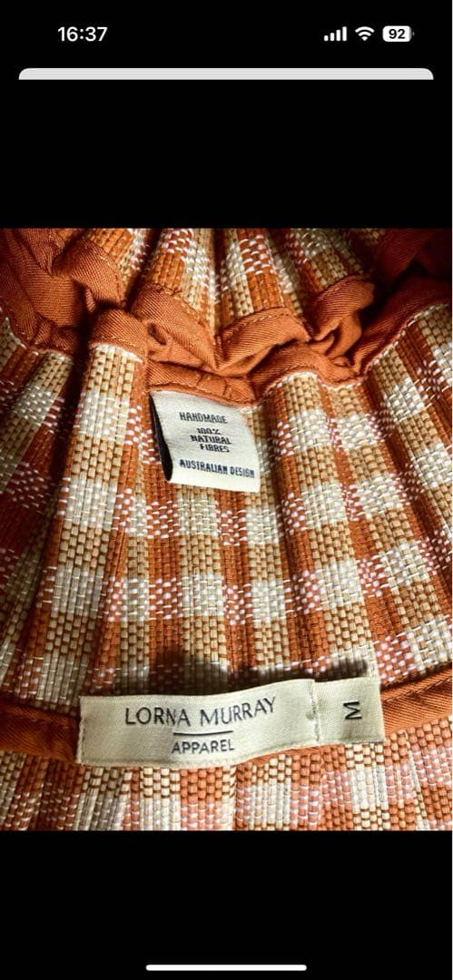 ローナマーレイ　Mサイズ　lornamurray 　カプリハット　オレンジ