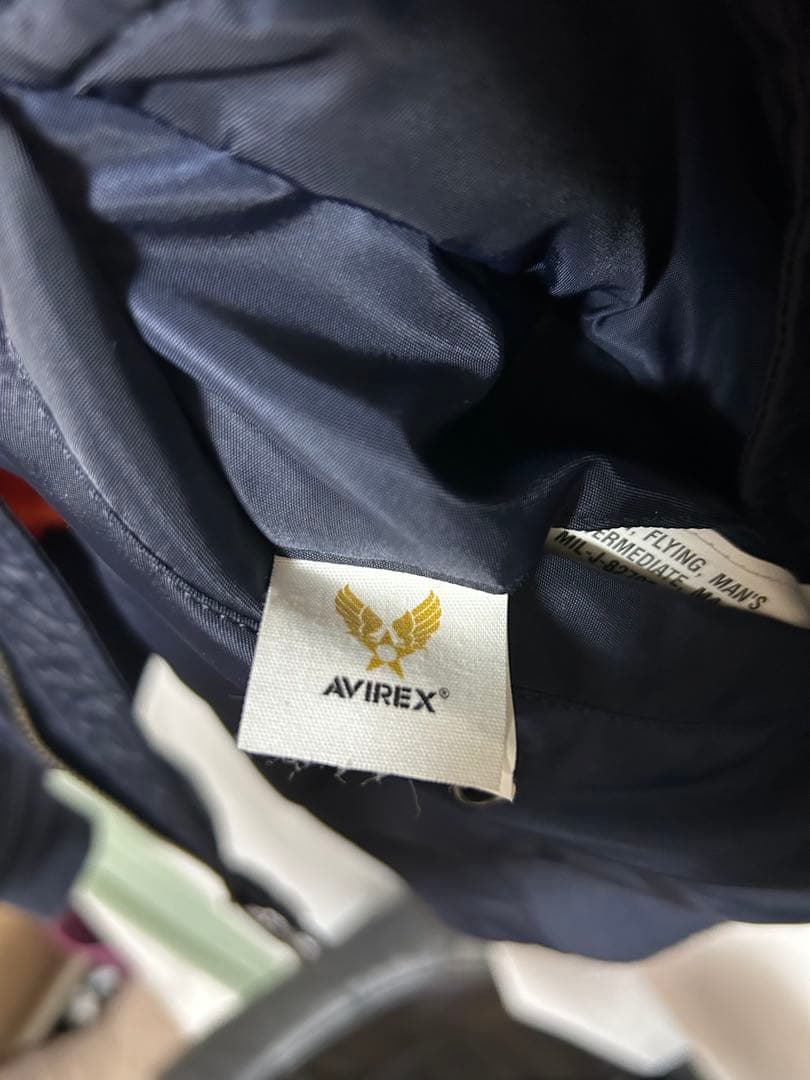 AVIREX MA-1 フライトジャケット ネイビー　Lサイズ