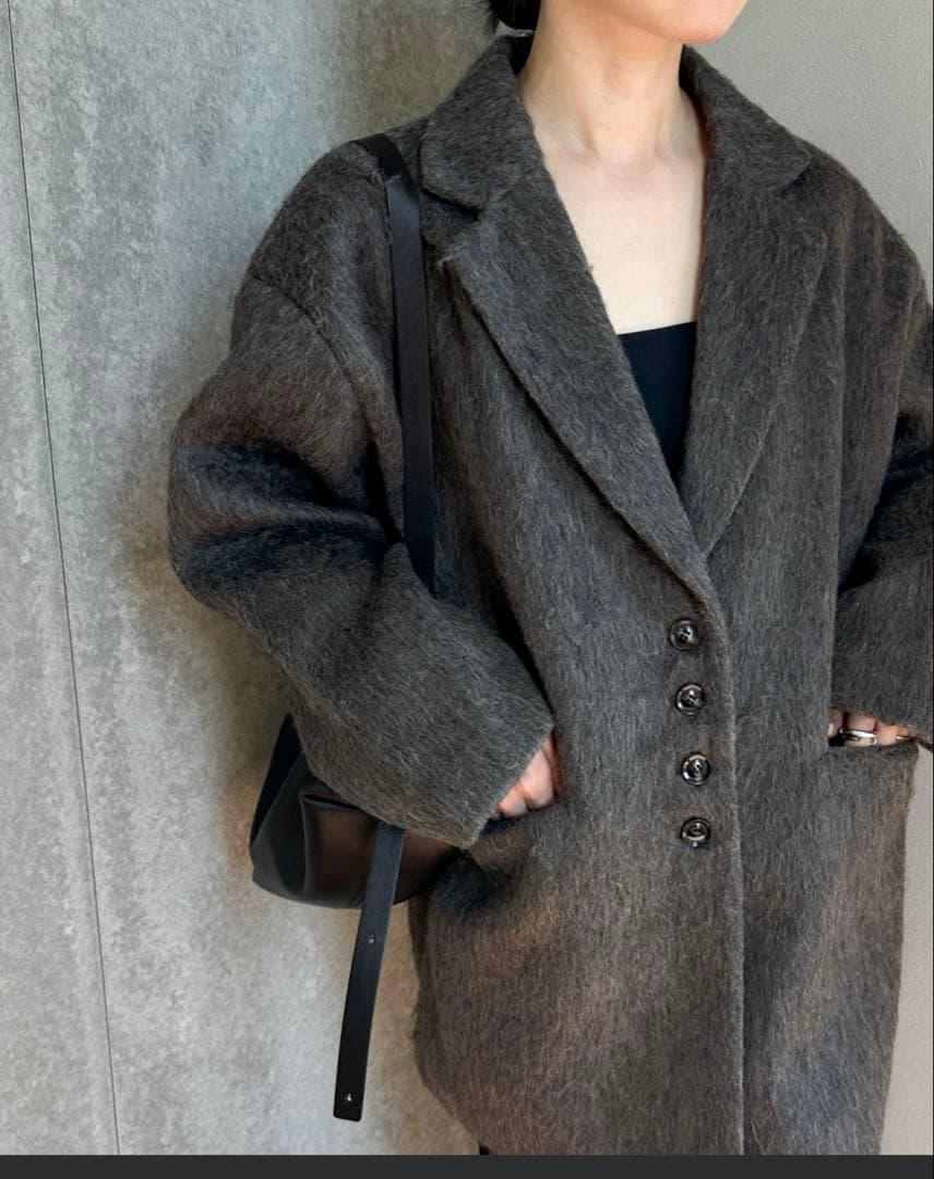 新品タグ付き セレクトモカ by son シャギールーズジャケットMOCA