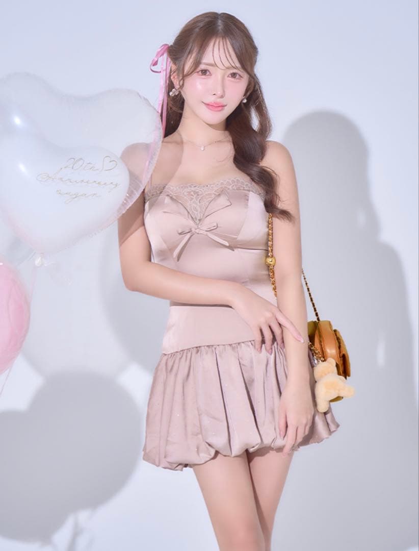 キャバドレス　バルーンデザイン ピンク Sugar