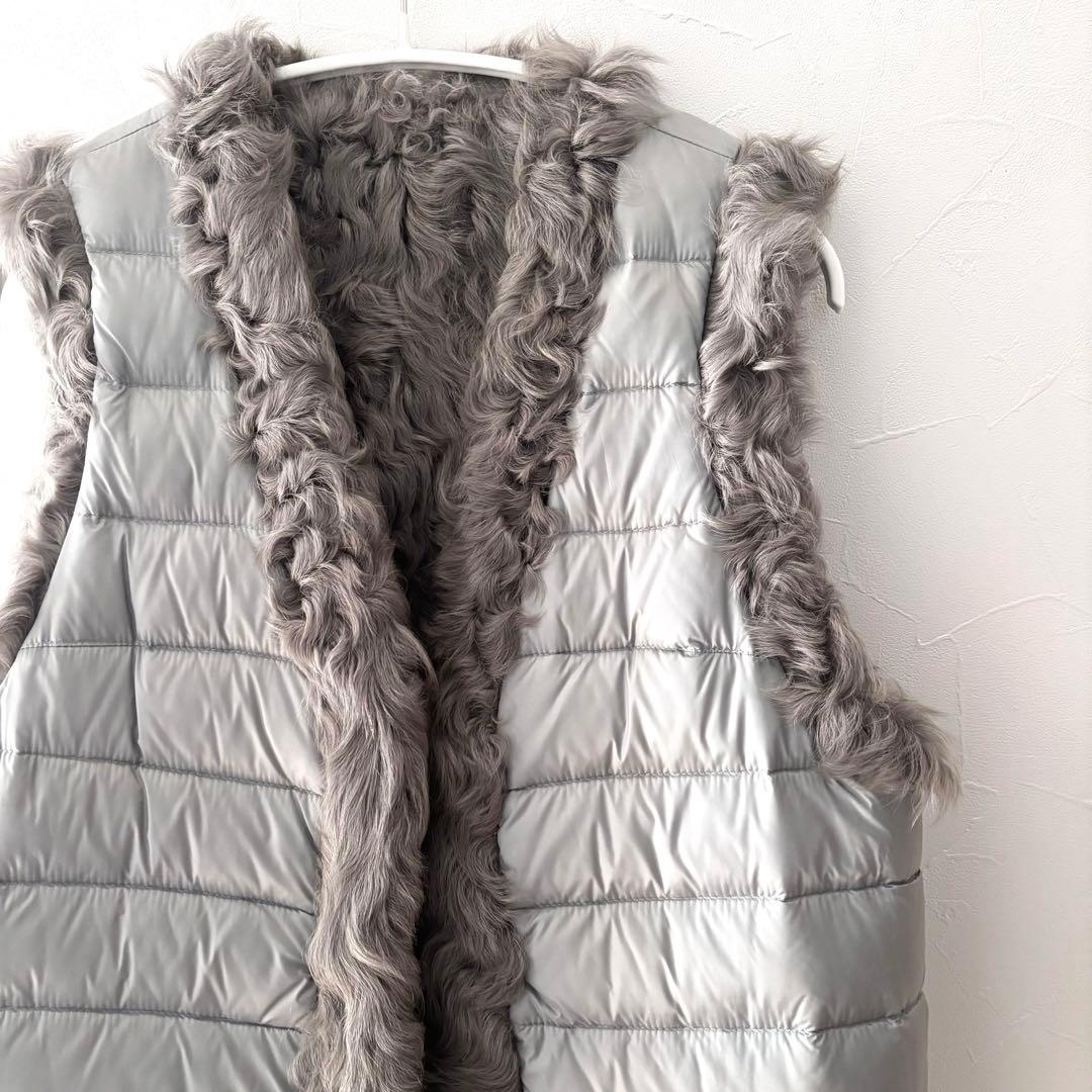 《未使用》 DAMAダーマコレクション リバーシブルダウンファーベスト ディノス