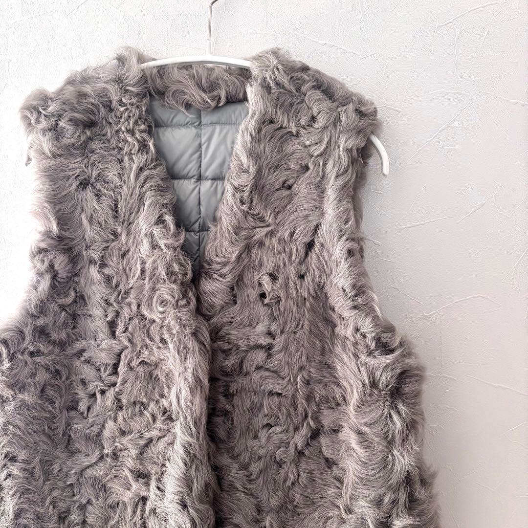 《未使用》 DAMAダーマコレクション リバーシブルダウンファーベスト ディノス