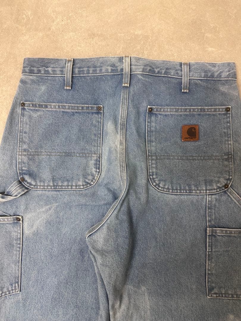 色落ち抜群 Carhartt ダブルニーペインターパンツ デニム 33x32