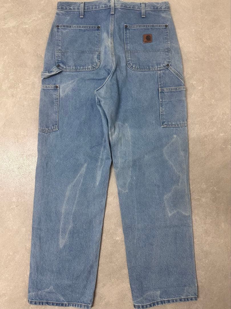 色落ち抜群 Carhartt ダブルニーペインターパンツ デニム 33x32