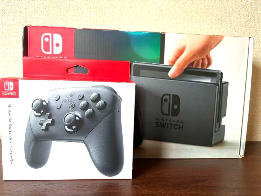 任天堂switch本体(箱付き)+プロコン(箱付き)