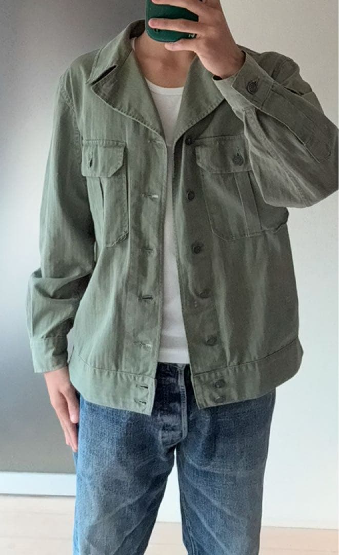 40s M-41 HBT ジャケット　米軍実物　USARMY M-43