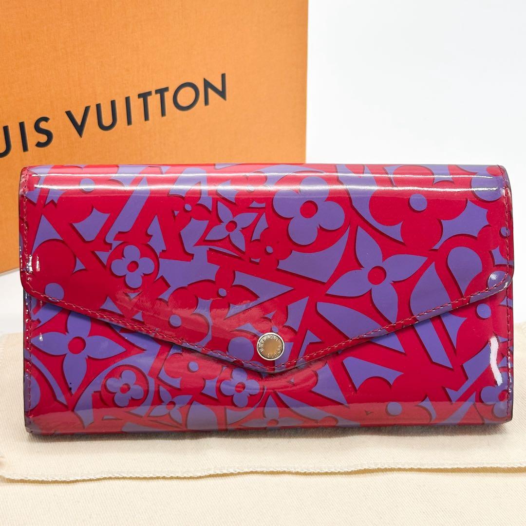 ルイヴィトン ポルトフォイユ サラ モノグラム ヴェルニ スイート フラワー