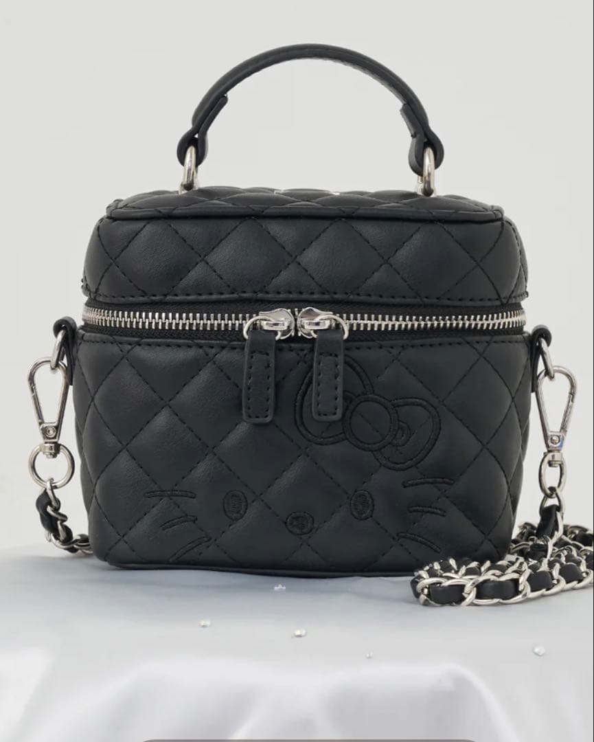 【新品・即配送】Hello Darich キルティングスクエアミニバッグ 黒