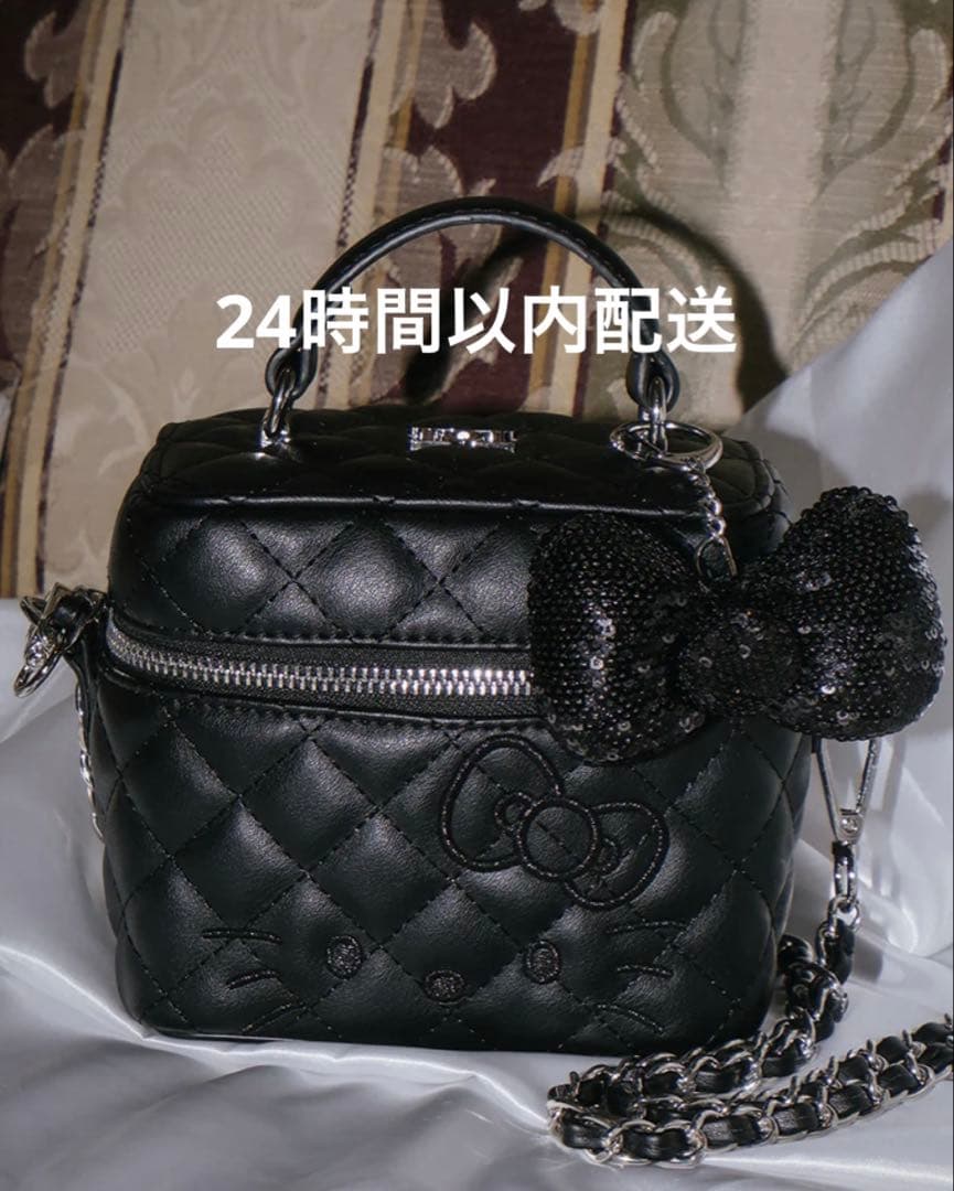 【新品・即配送】Hello Darich キルティングスクエアミニバッグ 黒