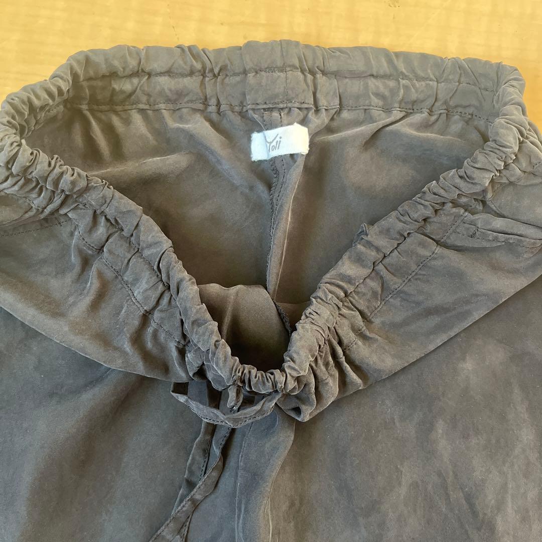 Yoli ヨリ　Silk pants　シルクパンツ　ブラック　サイズ1