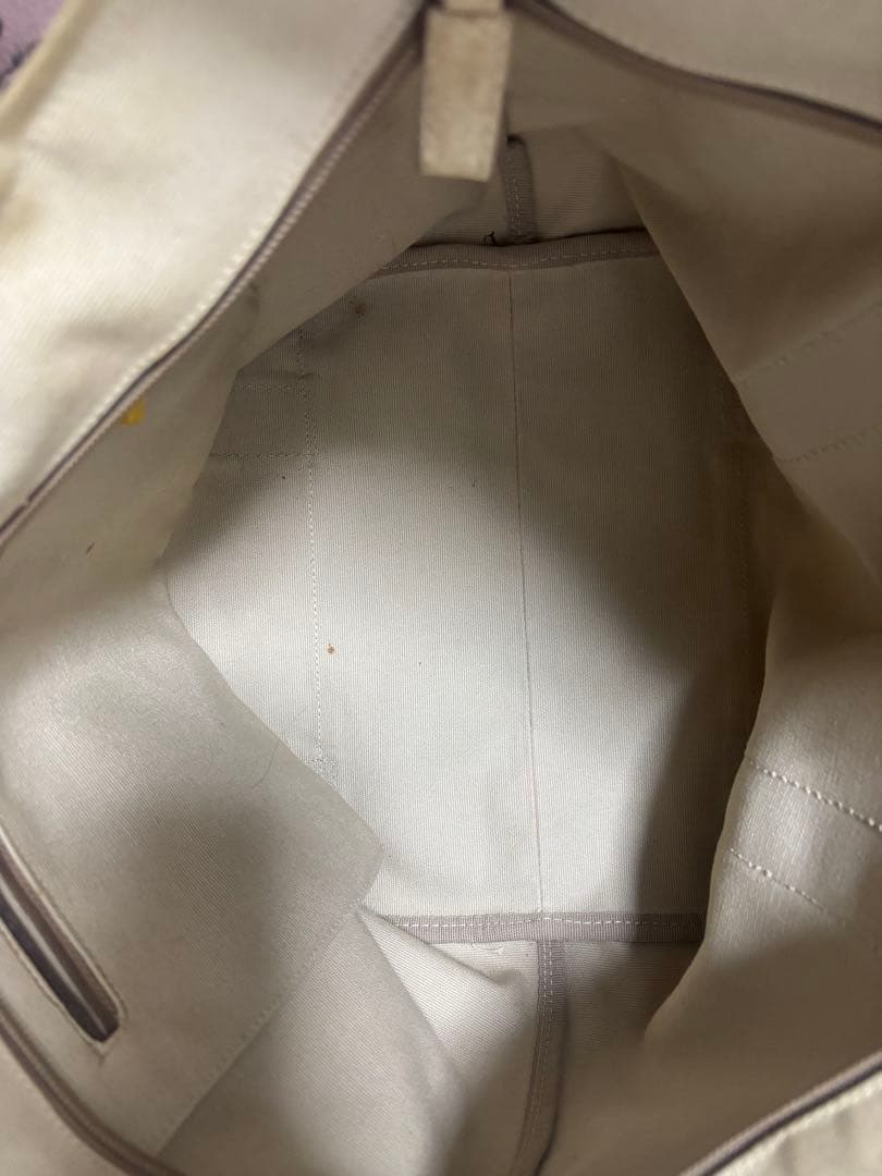 PRADA プラダ キャンバス 三角ロゴ トート バッグ ベージュ イエロー